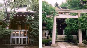 花園社（左）と御嶽神社（右）（10KB）
